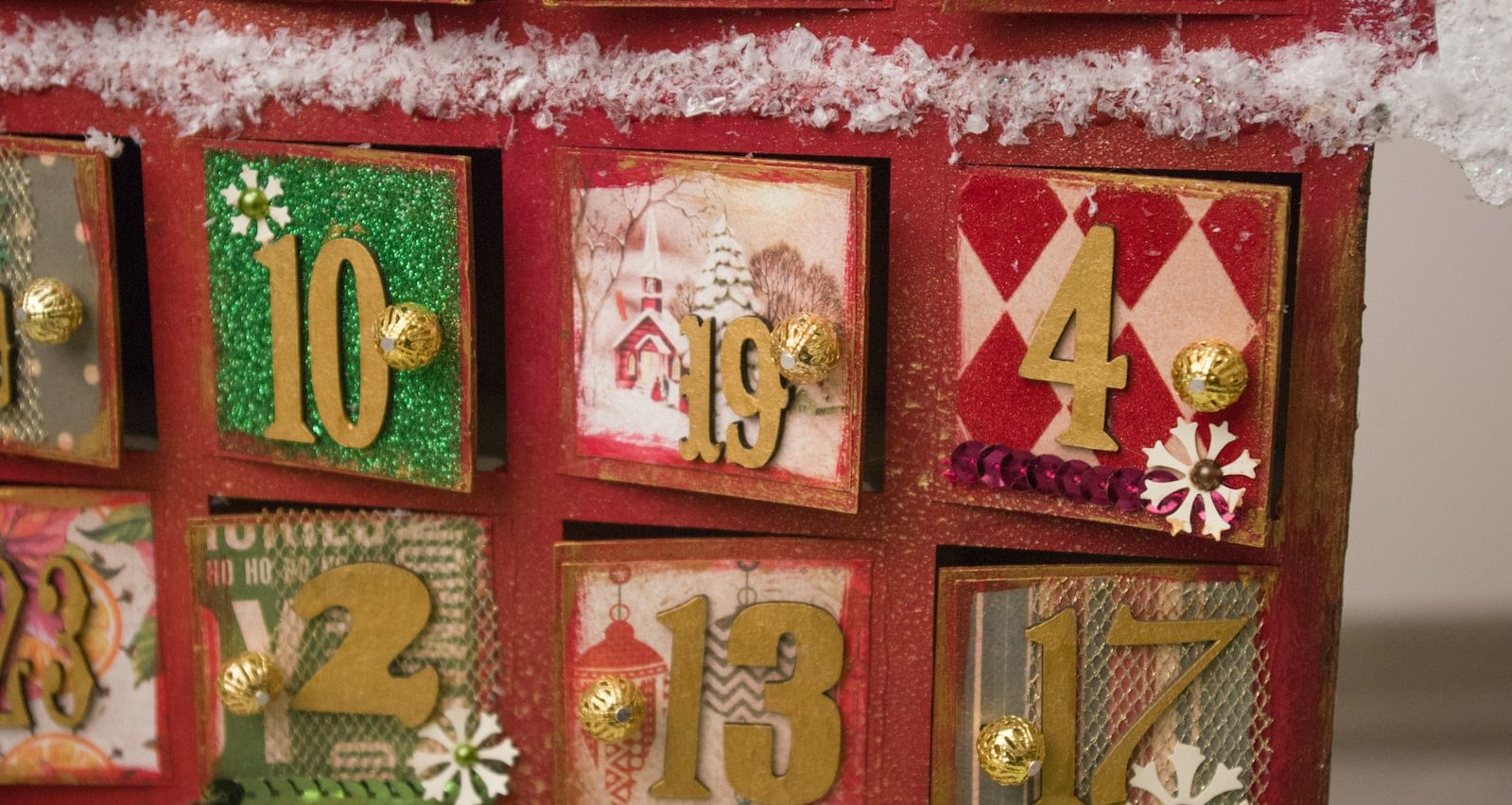 Photo by Elena Mozhvilo red and gold love print gift boxes